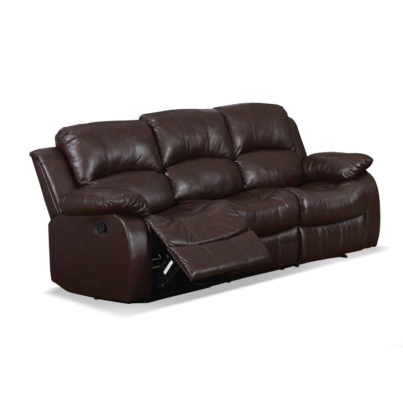 Latitude Run® Bryce 83" Wide Faux Leather Pillow Top Arm Reclining Sofa